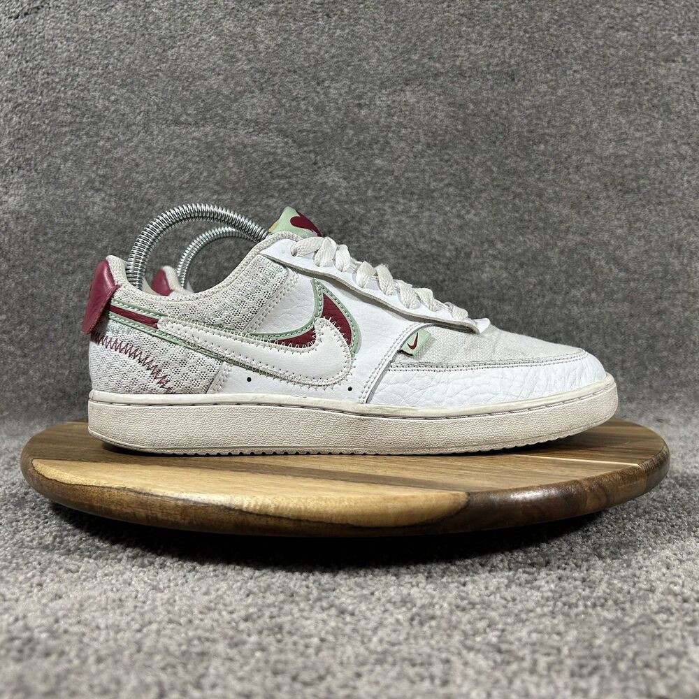 Nike Court Vision Low Premium CI7827-100 Women’s Sz 8 Valentine's Day Shoes Used